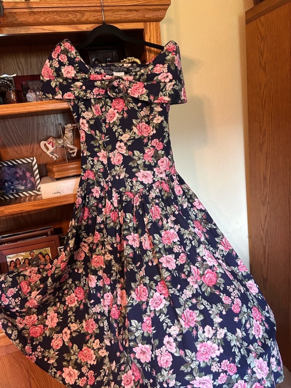 All That Jazz Navy Floral Off-Shoulder Maxi Dress